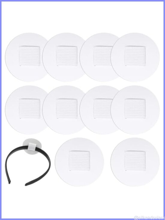 Accessories - 10 Pcs PU Hair Band Pad Felt Round Headband Bases for DIY Fascinators